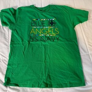 US Blue Angels Navy Airplane Big Boys Youth Tee Cotton